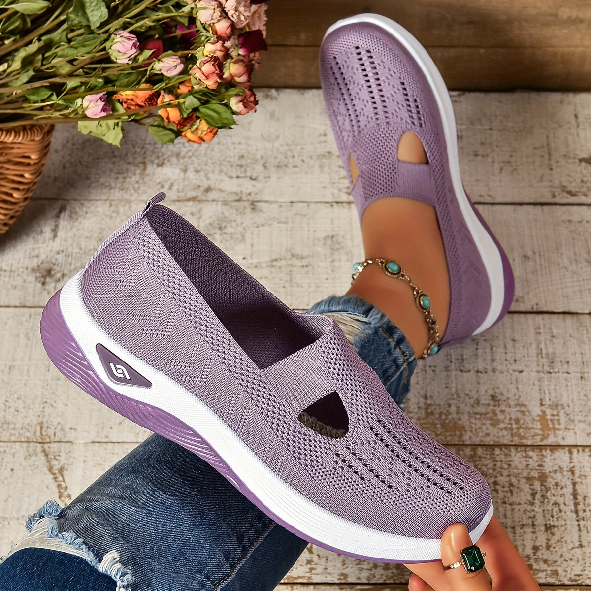 Women's Cut-out Sneakers