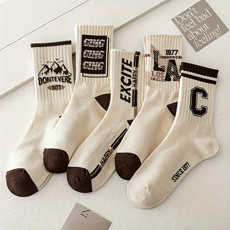 Vintage-Inspired Crew Socks